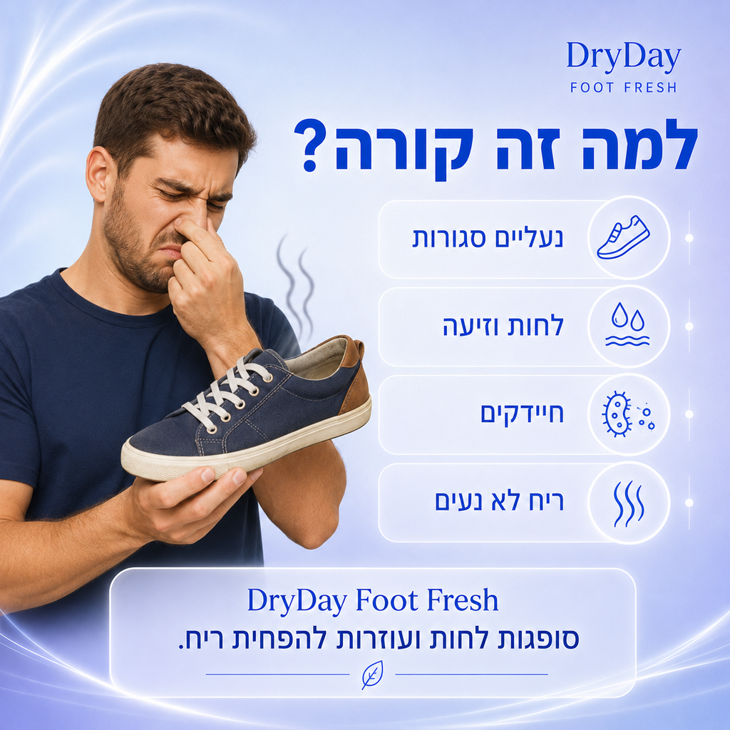 DryDay Foot Fresh — רפידות פחם פעיל לנעליים